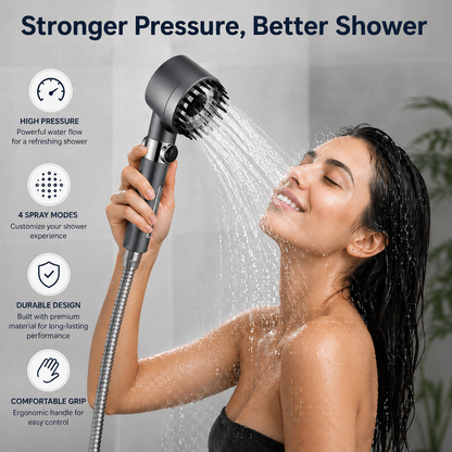 AquaForce™ High-Pressure Shower Head (3 Modes) | 50% OFF Today