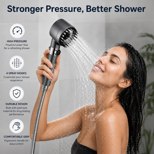 AquaForce™ High-Pressure Shower Head (3 Modes) | 50% OFF Today