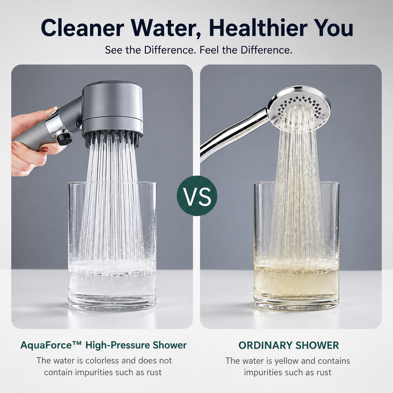 AquaForce™ High-Pressure Shower Head (3 Modes) | 50% OFF Today
