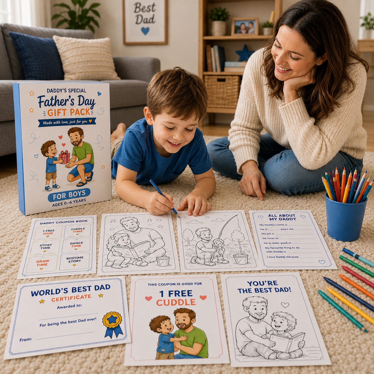 My Daddy & Me – Father’s Day Printable Gift Kit - 50% OFF Only Today
