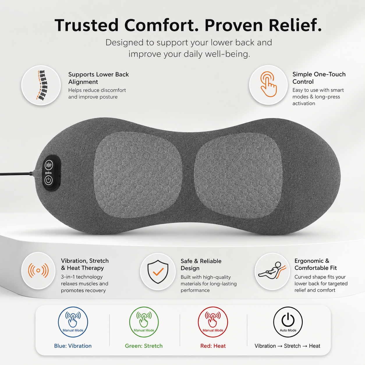 BackEase™ 3-in-1 Relief Massager - 50% OFF Today Only