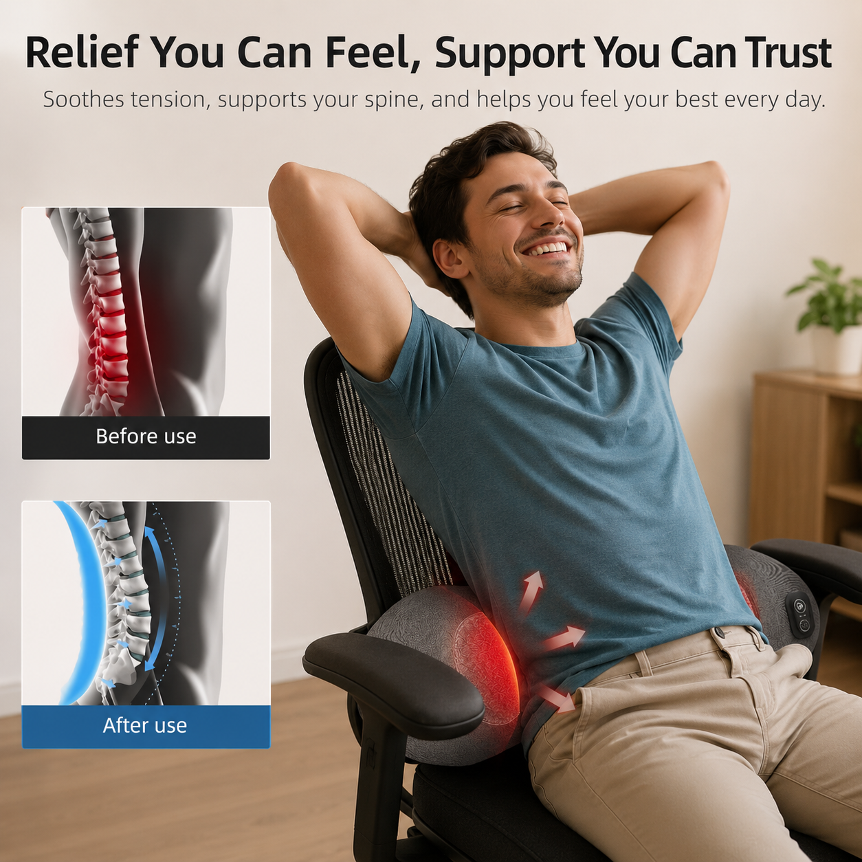 BackEase™ 3-in-1 Relief Massager - 50% OFF Today Only
