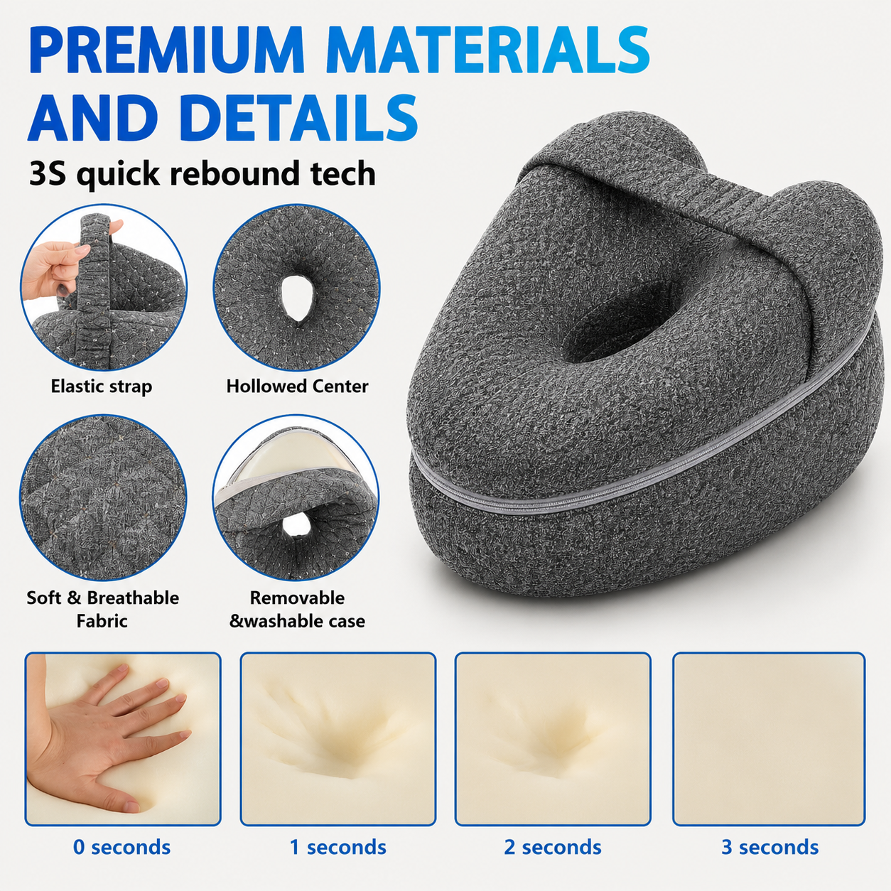 Leg & Knee Memory Foam Support Pillow - 50% OFF Today Only
