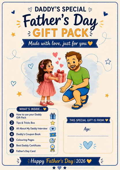 My Daddy & Me – Father’s Day Printable Gift Kit - 50% OFF Only Today