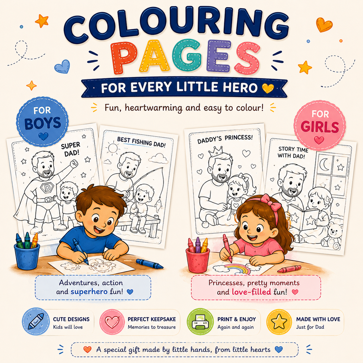 My Daddy & Me – Father’s Day Printable Gift Kit - 50% OFF Only Today