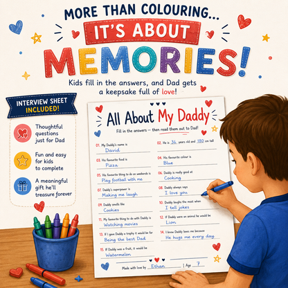 My Daddy & Me – Father’s Day Printable Gift Kit - 50% OFF Only Today