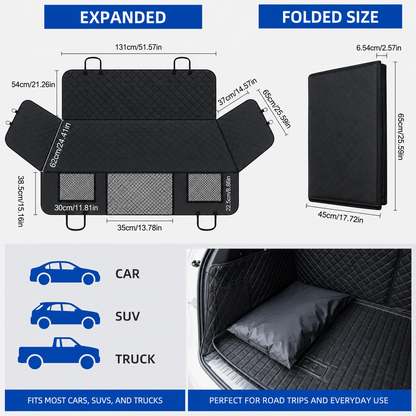 Dog Car Hammock – Hard Bottom Back Seat Extender Waterproof - 50% OFF Today Only