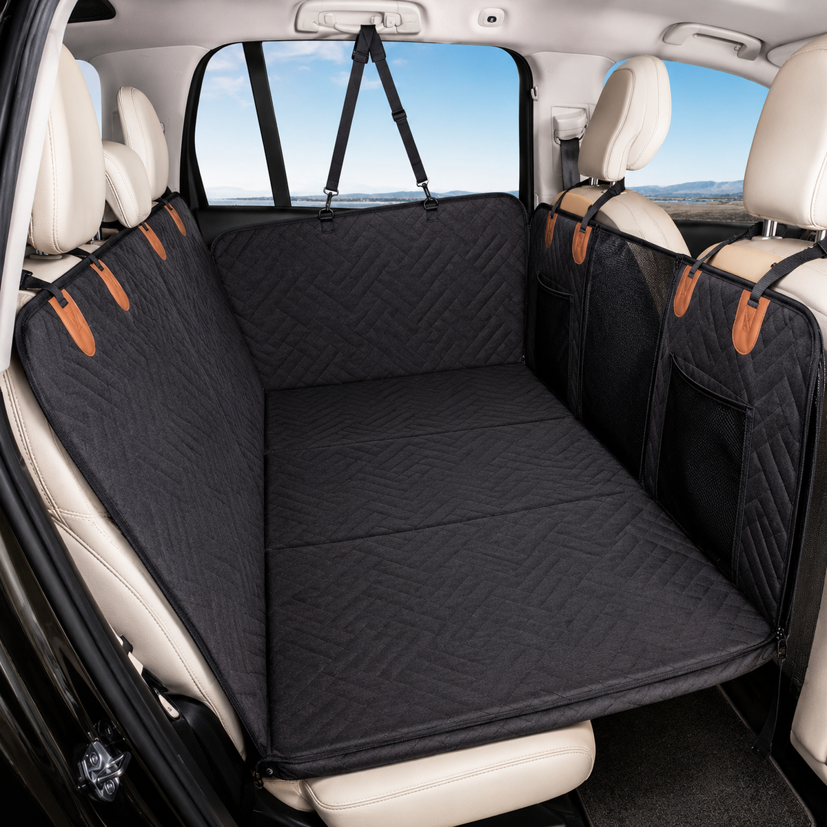 Dog Car Hammock – Hard Bottom Back Seat Extender Waterproof - 50% OFF Today Only