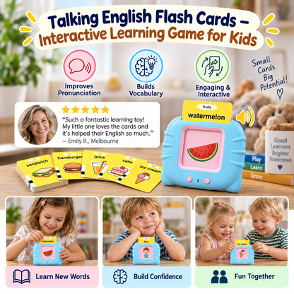 TinyTalk Flash Card Learning Toy + 2 Free Gifts- 50% OFF Only Today