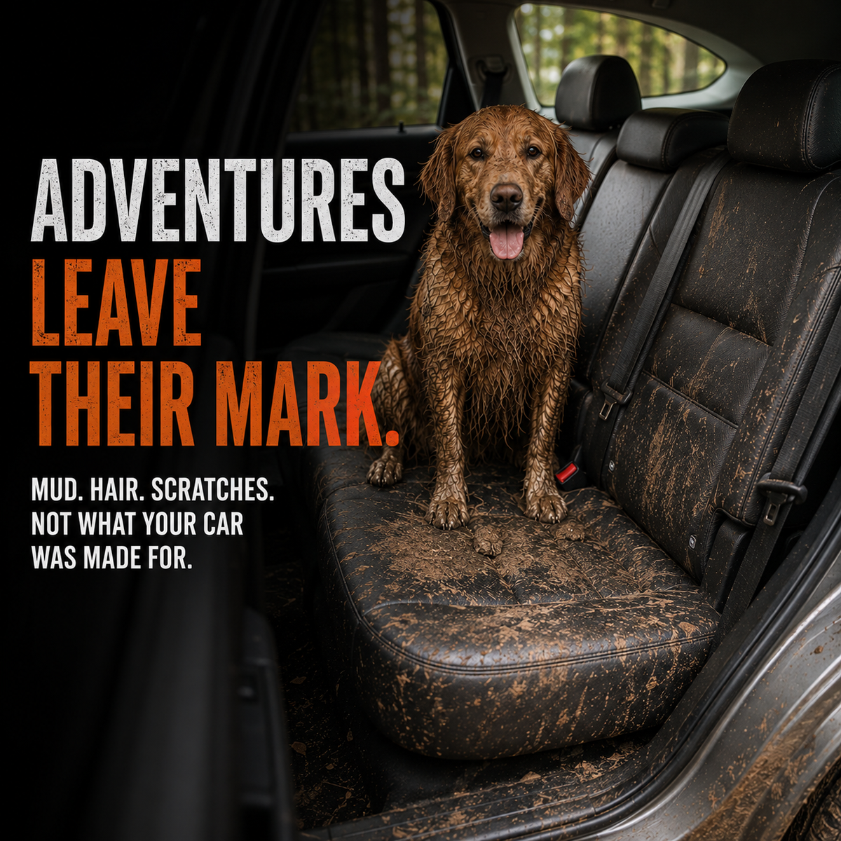 Dog Car Hammock – Hard Bottom Back Seat Extender Waterproof - 50% OFF Today Only
