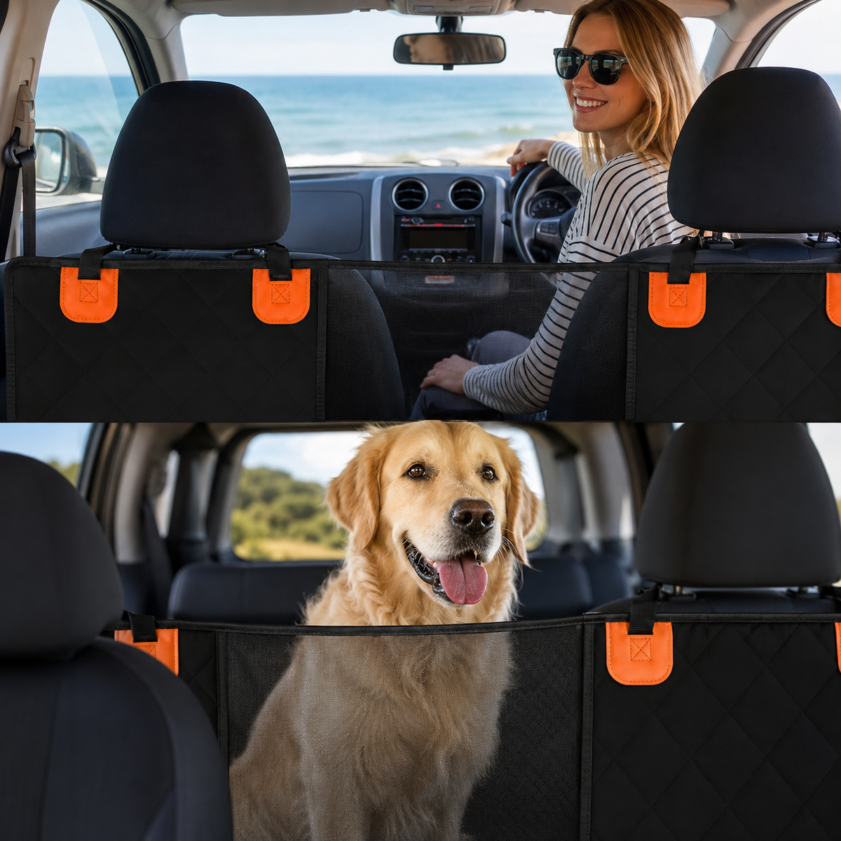 Dog Car Hammock – Hard Bottom Back Seat Extender Waterproof - 50% OFF Today Only