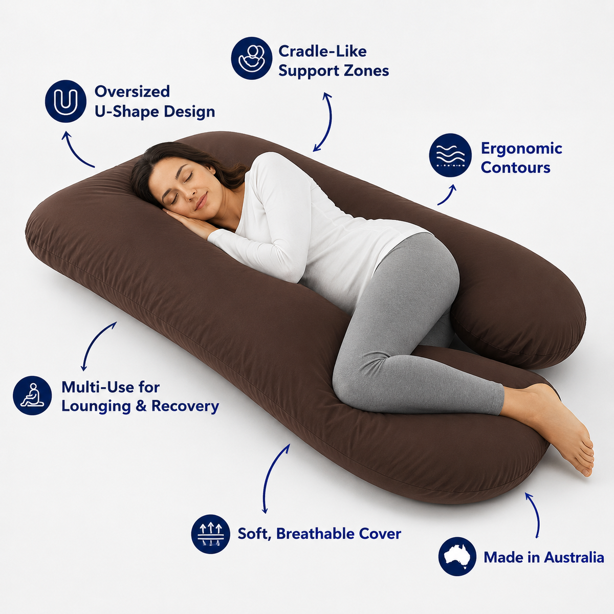 Pregnancy & Full Body Support Pillow - 50% OFF Today Only
