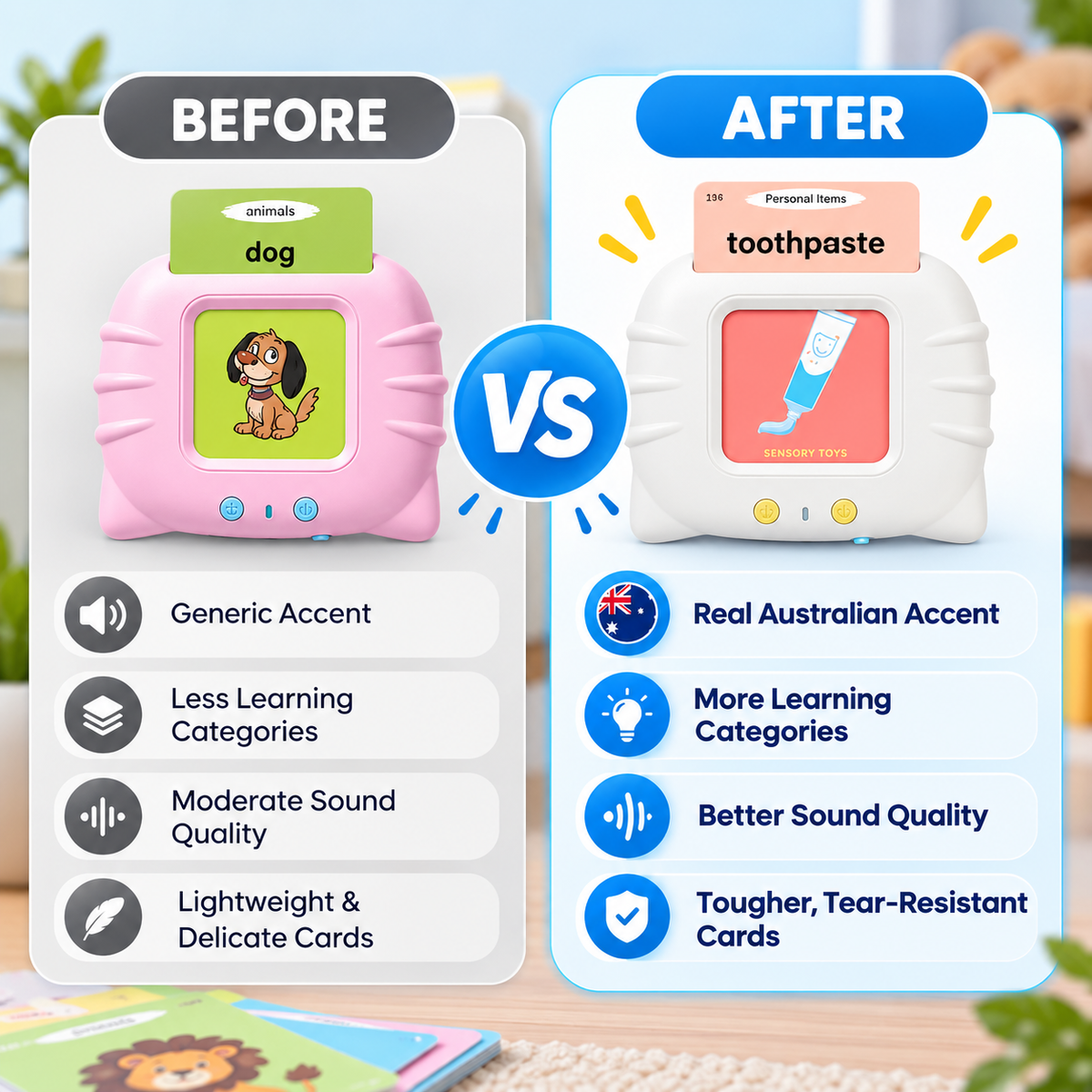 TinyTalk Flash Card Learning Toy + 2 Free Gifts- 50% OFF Only Today
