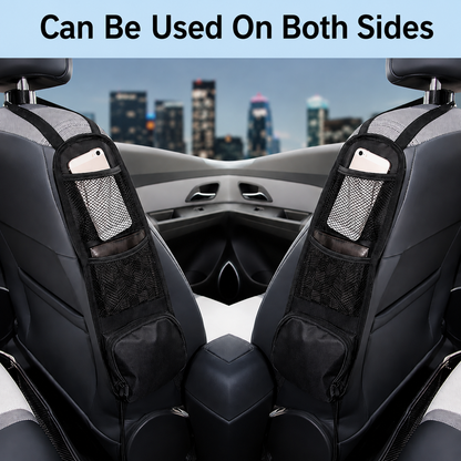 Car Seat Side Hanging Bag - Storage Organizer Mesh Pocket