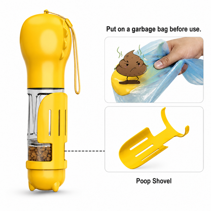 Dog Travel Bottle – 4-in-1 Water, Food & Waste Companion - 50% OFF Only Today