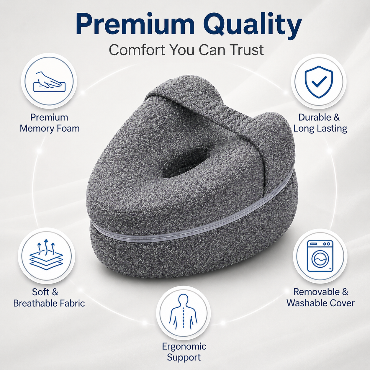 Leg & Knee Memory Foam Support Pillow - 50% OFF Today Only